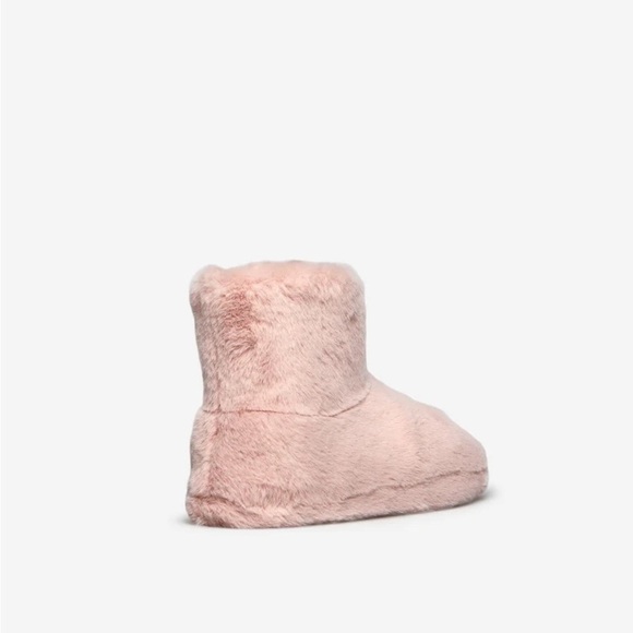 Pink Fuzzy Slip-On Booties - Picture 4 of 5